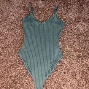 olive green body suit